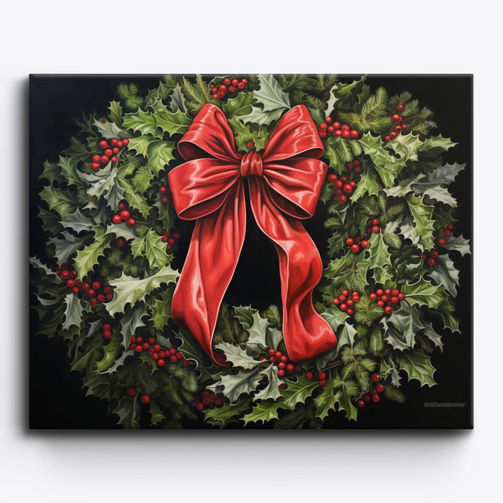 Rotbrauner Weihnachtskranz