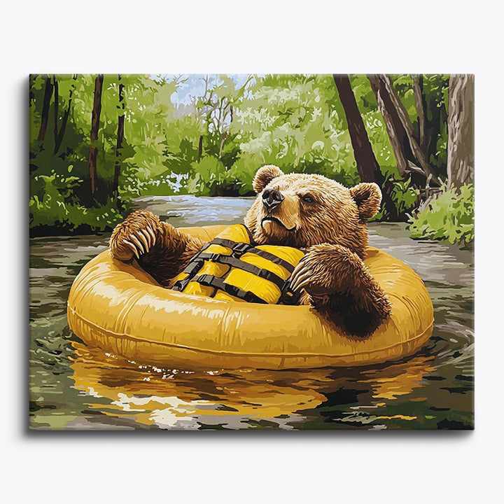Fluss-Tubing-Bär