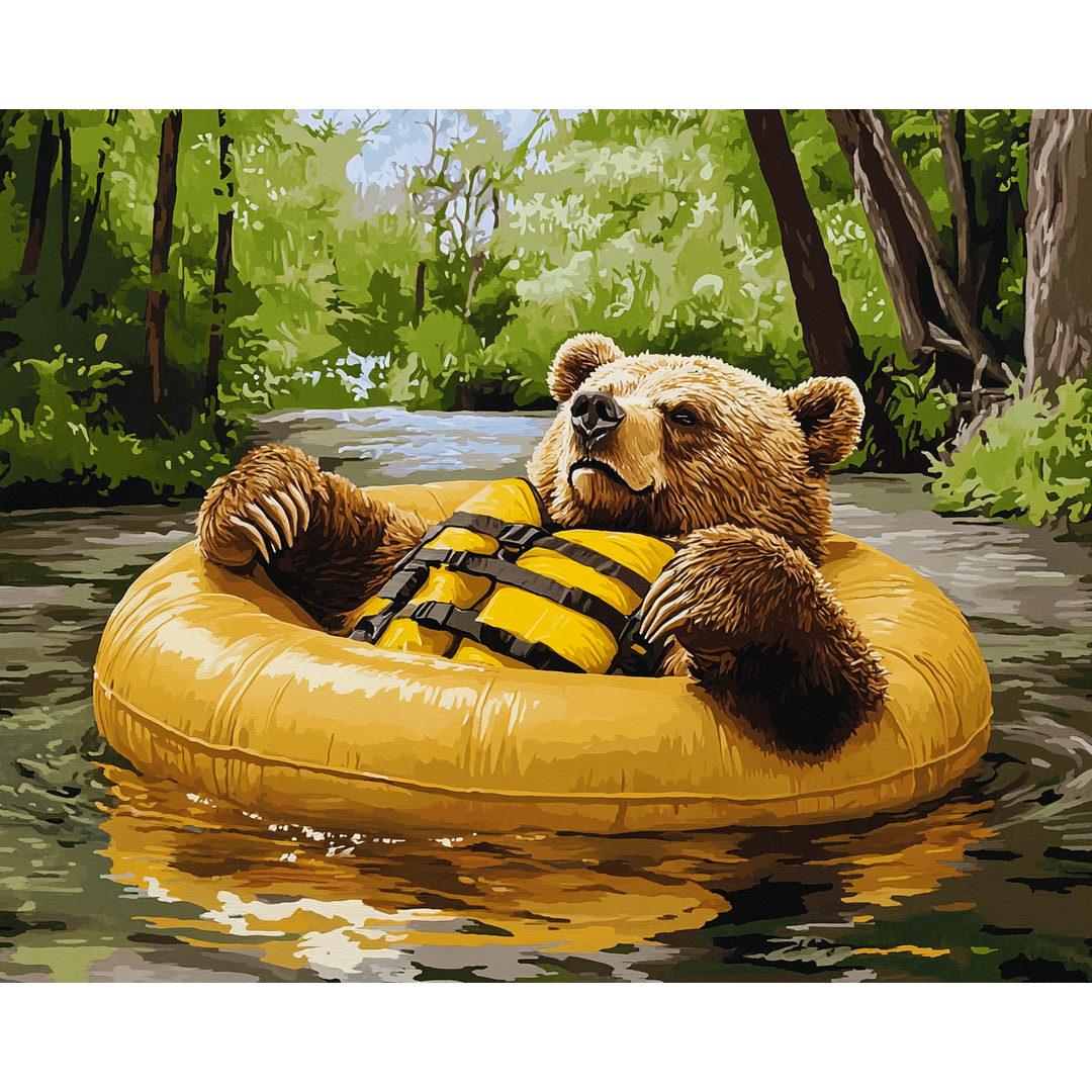 Fluss-Tubing-Bär