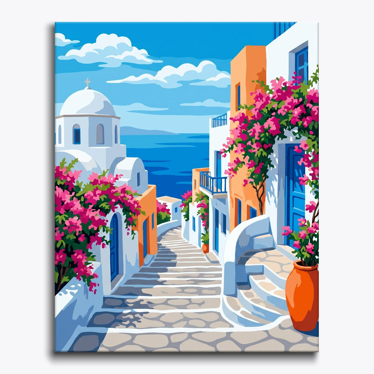 Schody na Santorini