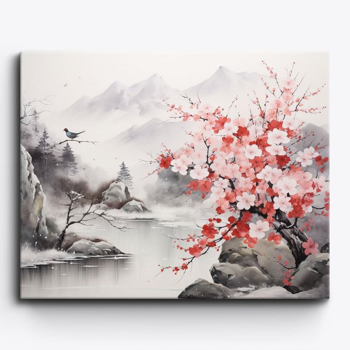 Serene Blüten-Winterlandschaft