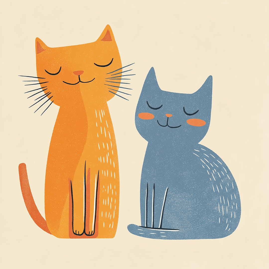 Lachende Katzen