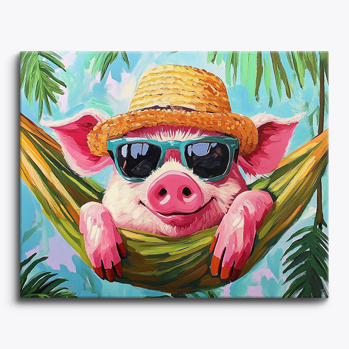 Sonniges Schwein