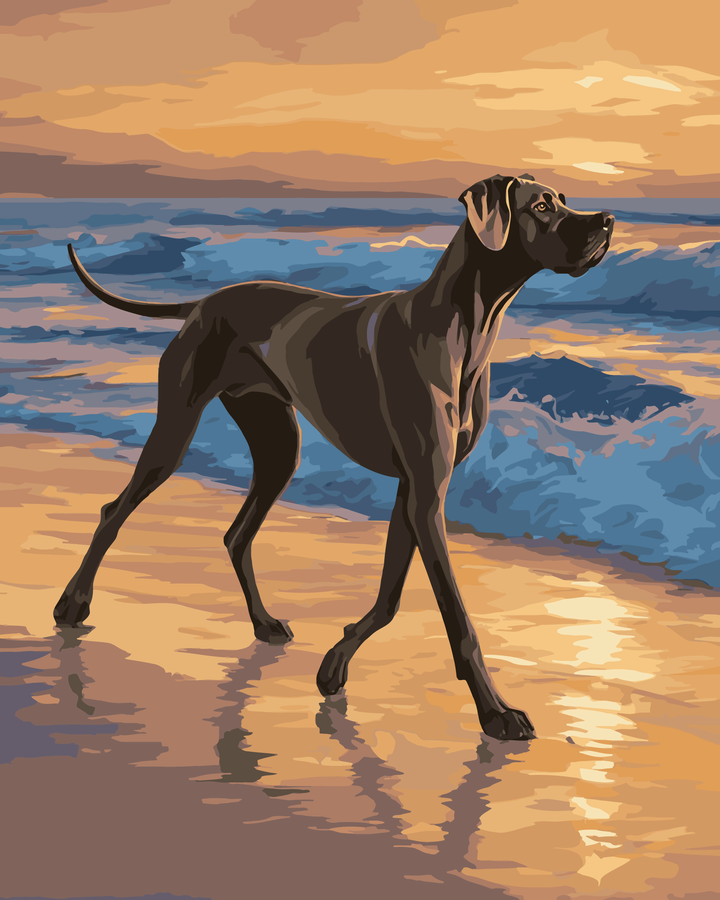 Galoppierende Dogge