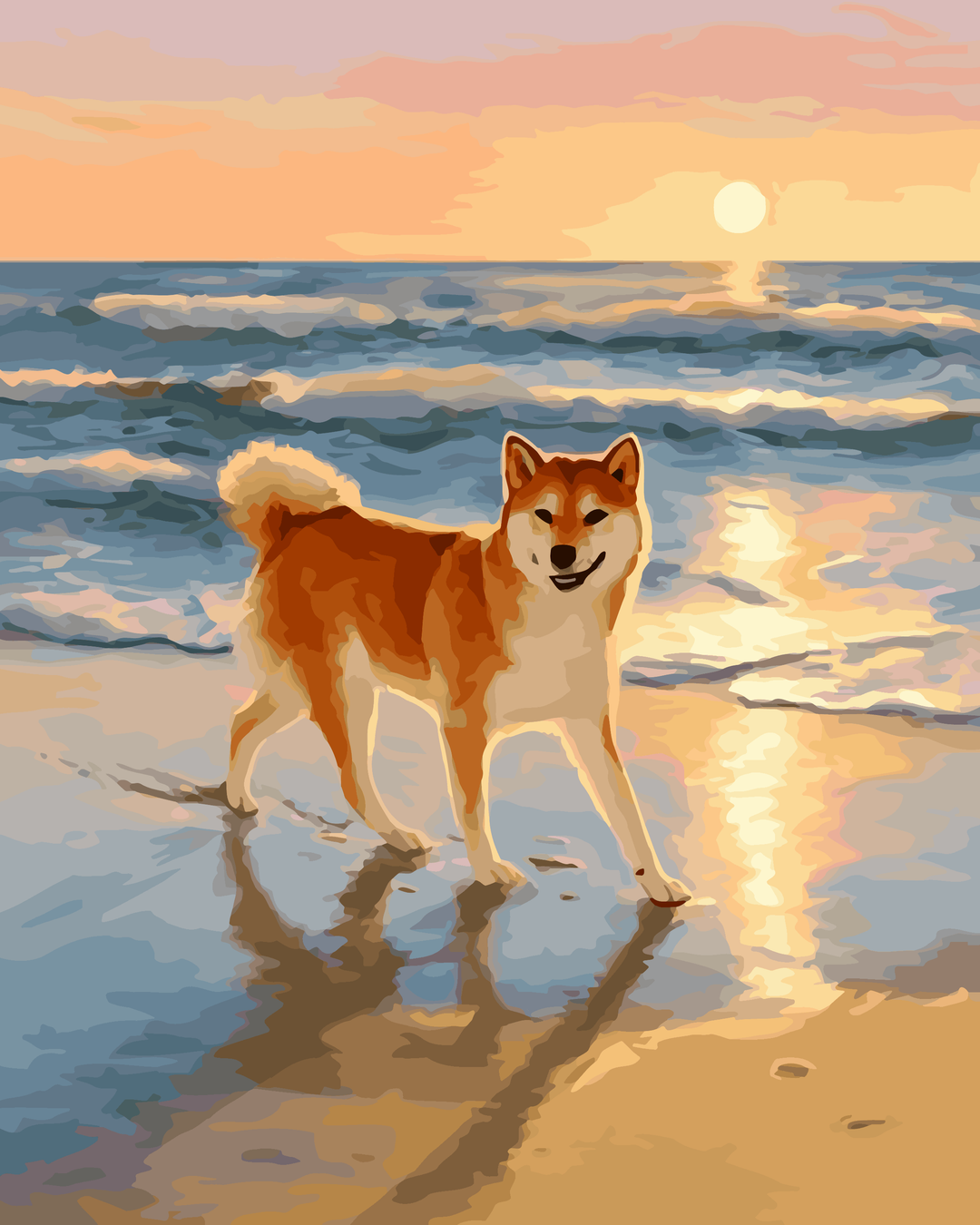 Sonnenuntergang Shiba-Ufer