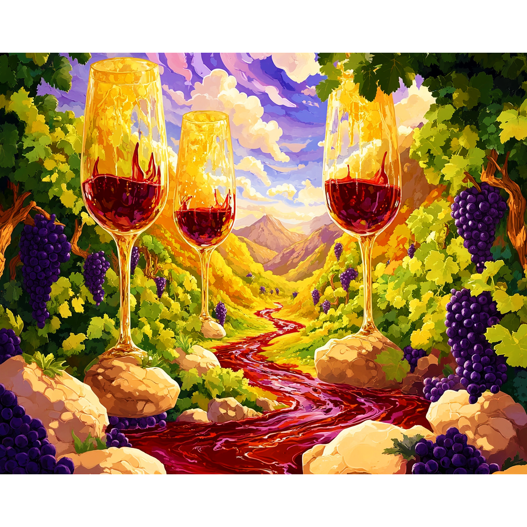Surreale Weinlandschaft