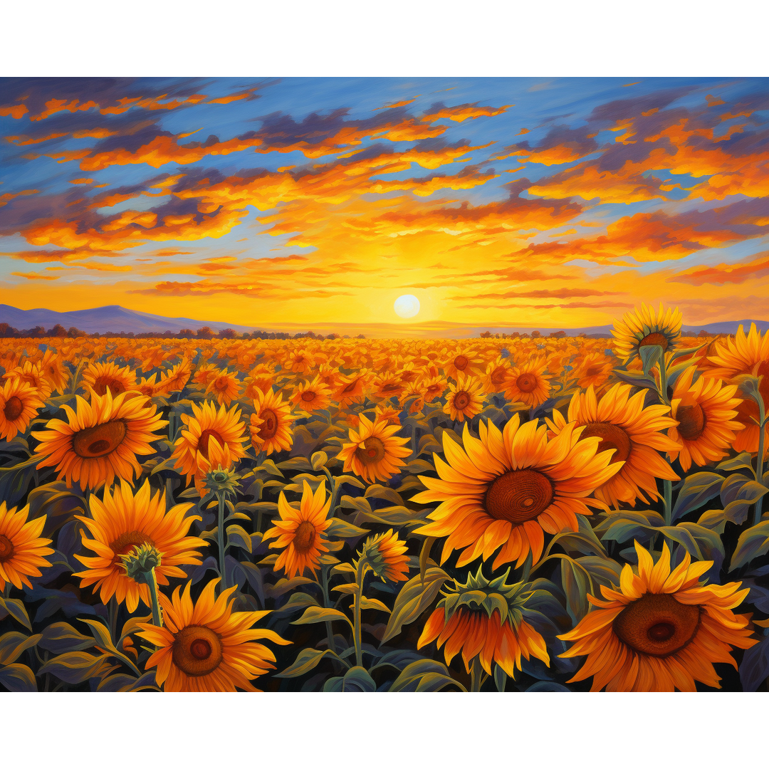 Gedrehte Sonnenblumen