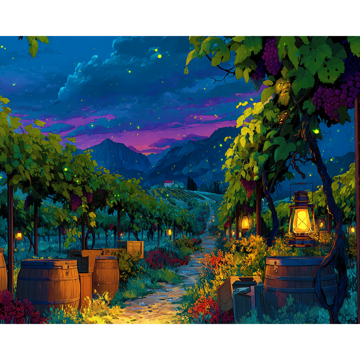 Dämmerung im Weinberg