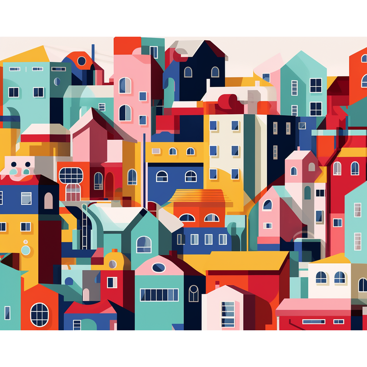 Lebendiges urbanes Mosaik