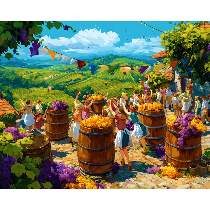 Lebhaftes Weinbergfest