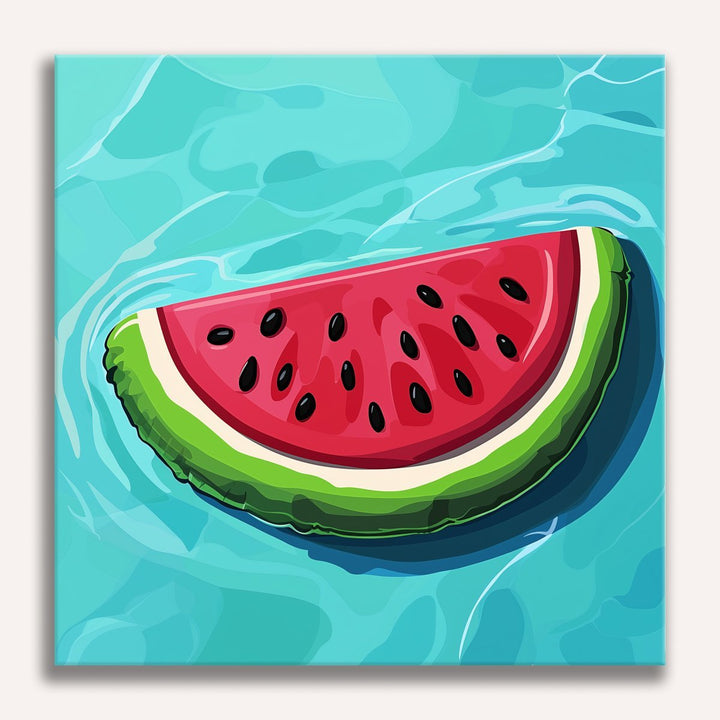 Wassermelonen-Schwimminsel