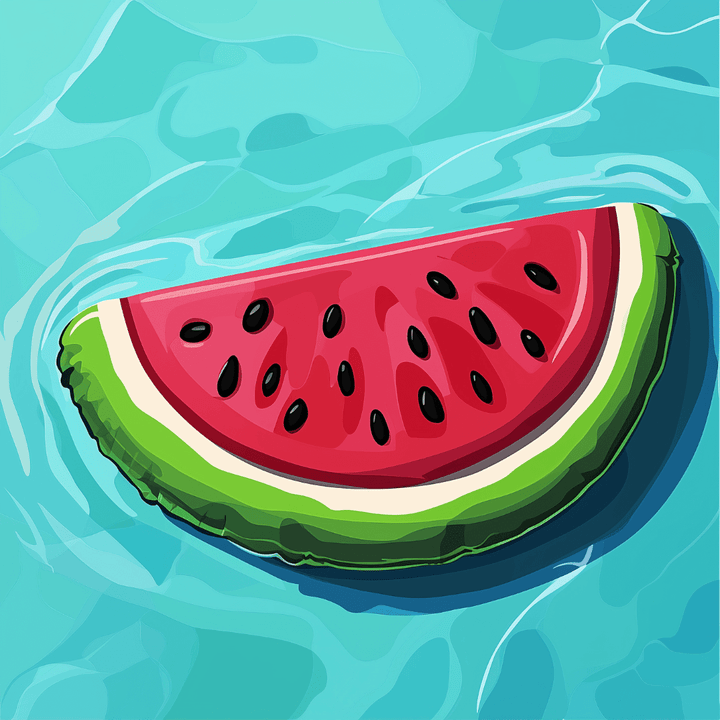 Wassermelonen-Schwimminsel