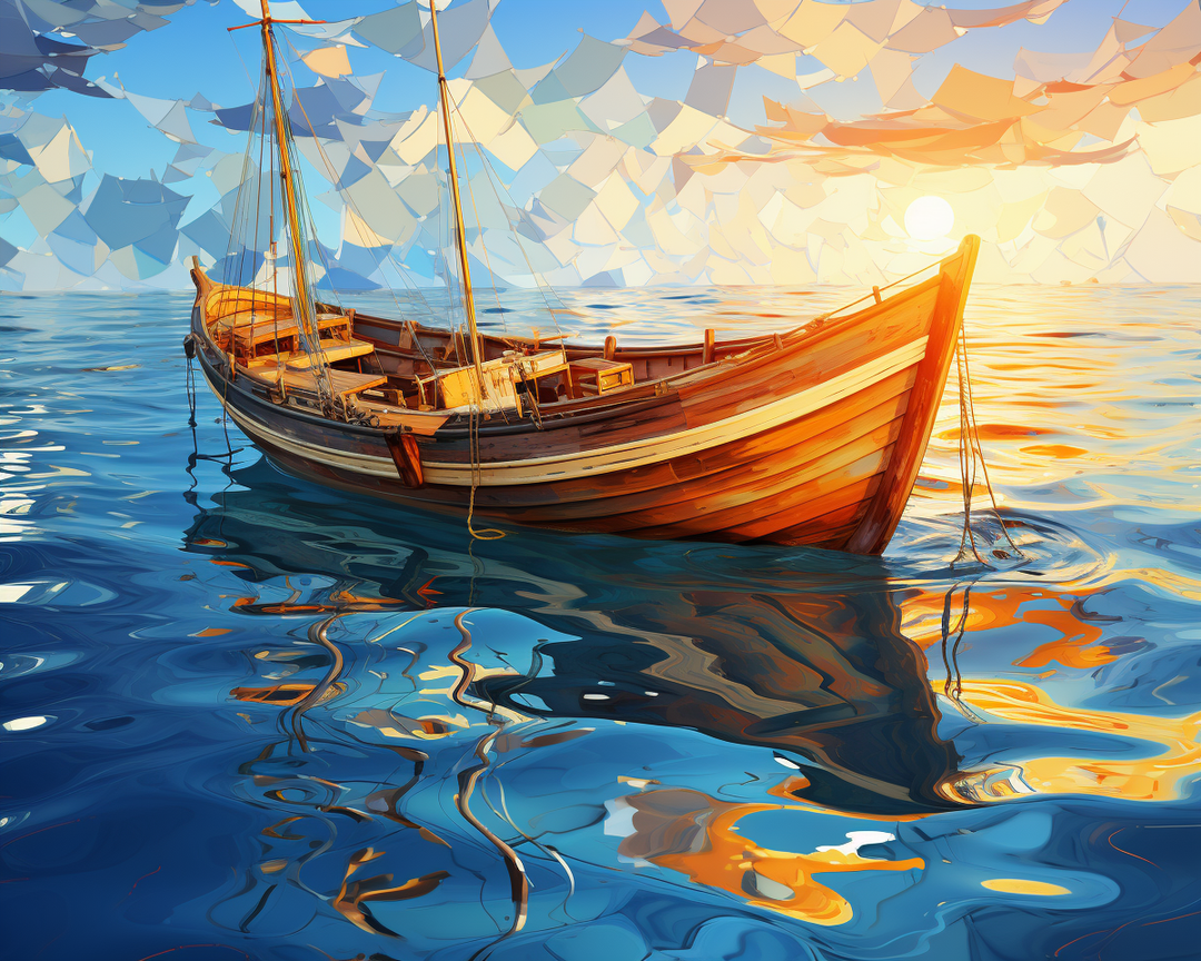 Verträumtes Ozeanruderboot